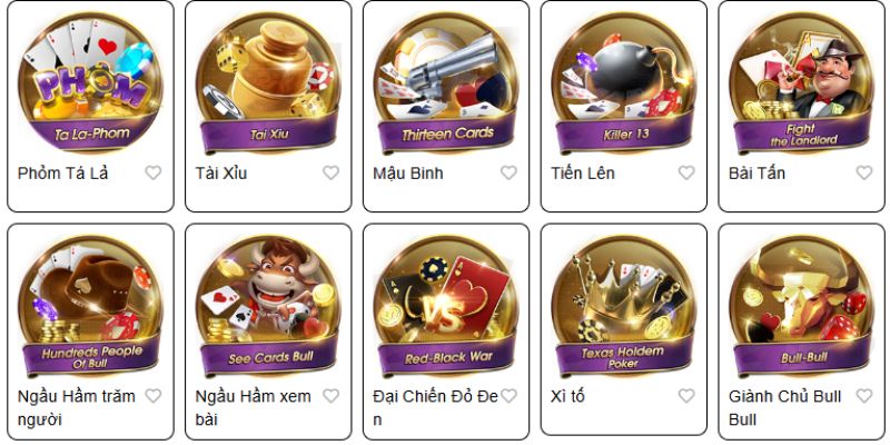 Trò chơi Game bài tại 1win